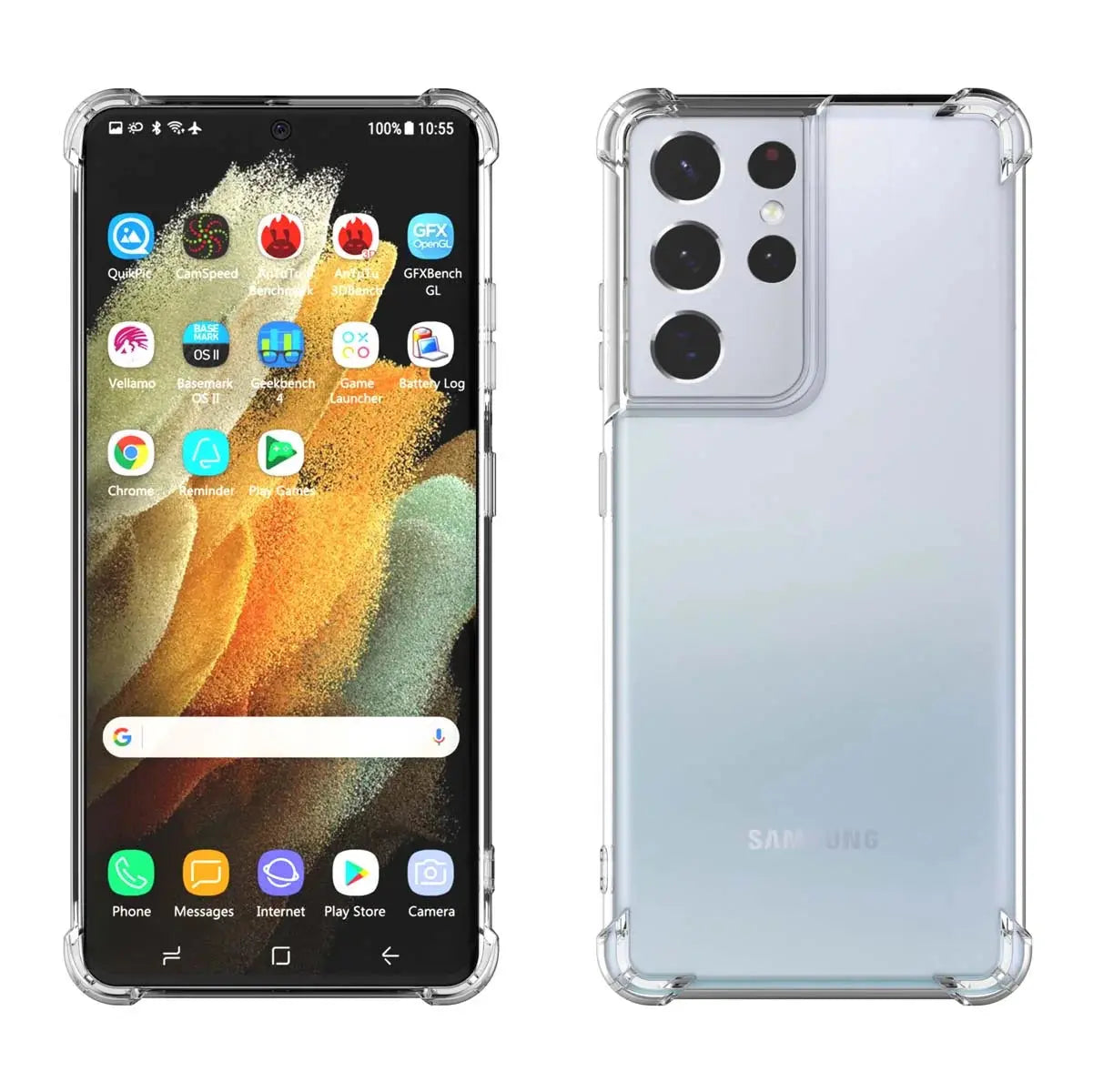 Galaxy A11 A12 A32 A42 S20 FE 5G S9 S21 S21+ S21 FE 5G Note 9 20 Ultra Case, Samsung Galaxy Clear Phone Cases,  Crystal Transparent Clear Flexible Shock Absorption Bumper Soft TPU Cover