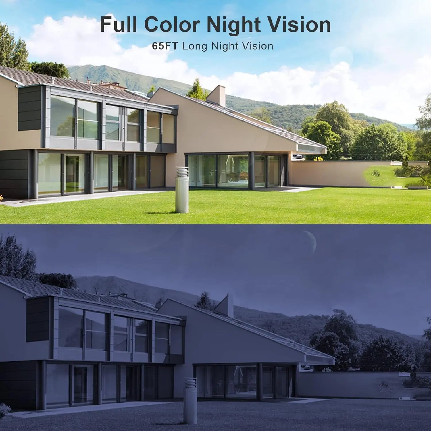 Solar Security Camera, Wireless Outdoor Cameras with Smart App, Color Night Vision, 360° PTZ Wifi Camera, IP65 Waterproof, AI Detection, 2-Way Talk, 3.5W Solar Powered Panel