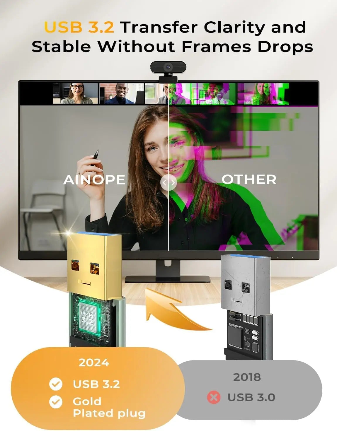 USB Extension Cable,Usb Extender,Usb 3.0 Extension Cable, Male to Female Cord High Data Transfer Compatible with Webcam,Usbkeyboard,Flash Drive,Hard Drive,Printer,10Ft,Grey