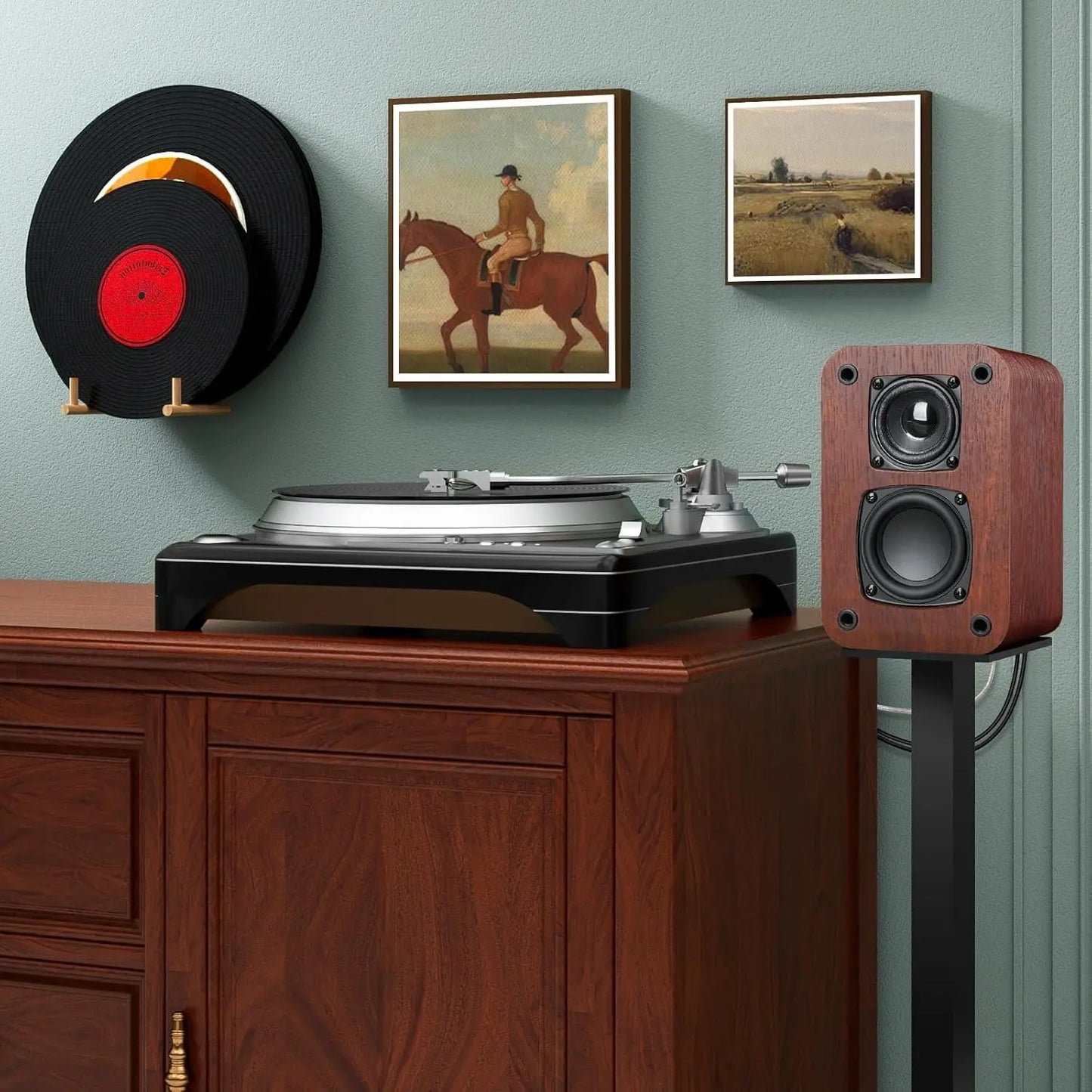 Powered Bluetooth Bookshelf Speakers, 40W Record Player Speakers with 2.75 Inch