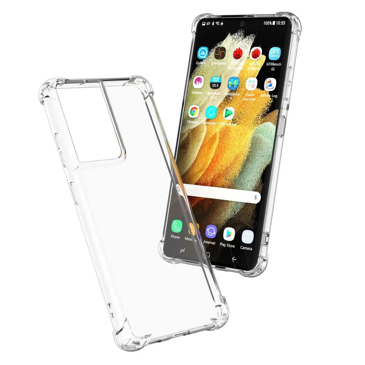 Galaxy A11 A12 A32 A42 S20 FE 5G S9 S21 S21+ S21 FE 5G Note 9 20 Ultra Case, Samsung Galaxy Clear Phone Cases,  Crystal Transparent Clear Flexible Shock Absorption Bumper Soft TPU Cover