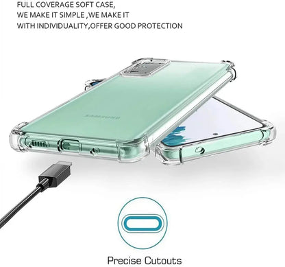 Galaxy A11 A12 A32 A42 S20 FE 5G S9 S21 S21+ S21 FE 5G Note 9 20 Ultra Case, Samsung Galaxy Clear Phone Cases,  Crystal Transparent Clear Flexible Shock Absorption Bumper Soft TPU Cover