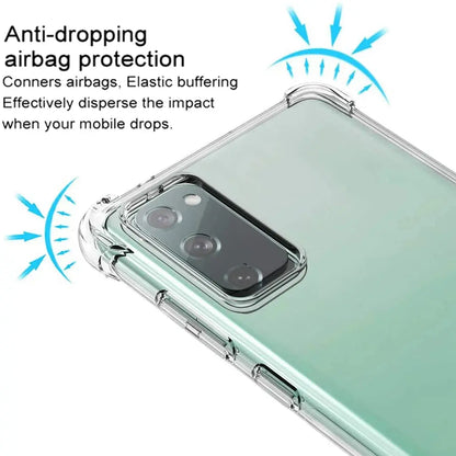 Galaxy A11 A12 A32 A42 S20 FE 5G S9 S21 S21+ S21 FE 5G Note 9 20 Ultra Case, Samsung Galaxy Clear Phone Cases,  Crystal Transparent Clear Flexible Shock Absorption Bumper Soft TPU Cover