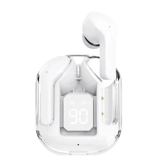 Original T2 Wireless Bluetooth Earphone Transparent HIFI Headphones LED Power Digital Display Stereo Sound Earphones for Phone